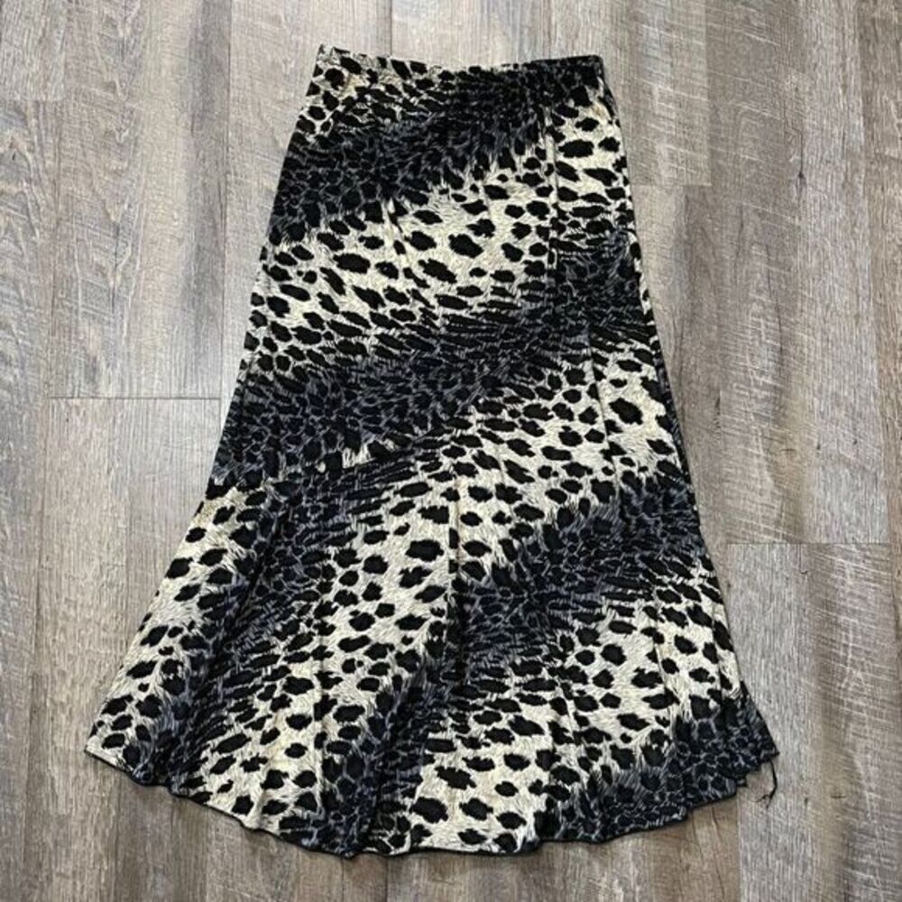 2000s Y2k Metrowear Cheetah Animal‎ Print Midi Skirt Womens Size Medium